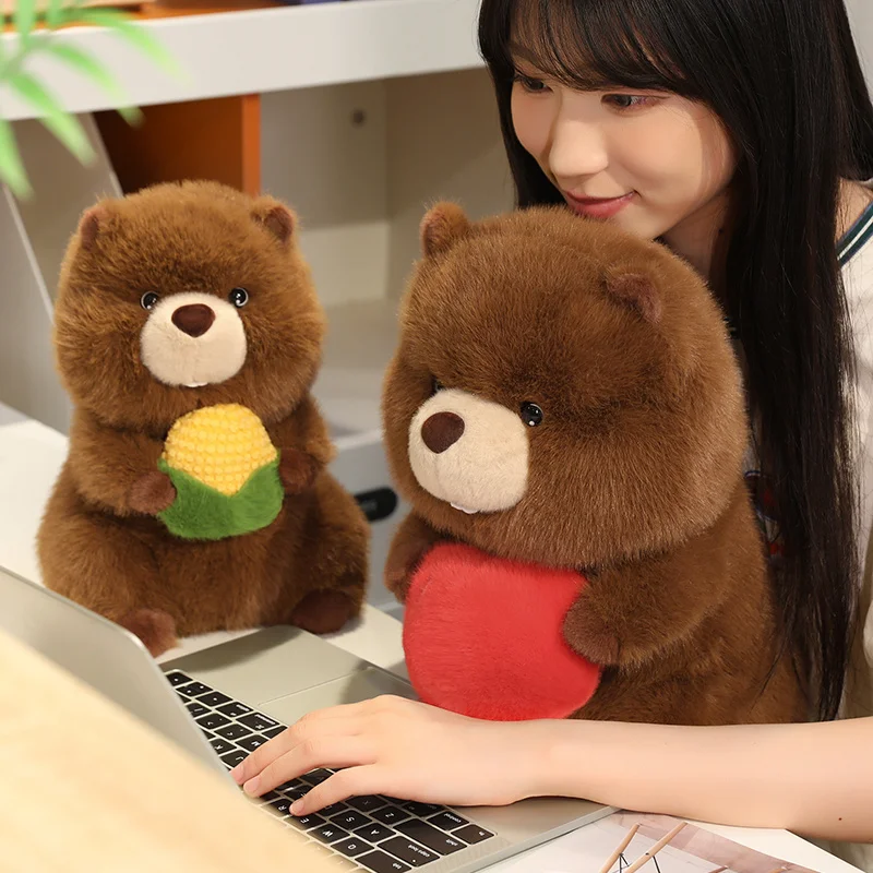 

Valentines Groundhog Plush Pillow Ultra Soft Huggable Gift for Couples Non-Slip Machine Washable Bed Sofa Decor