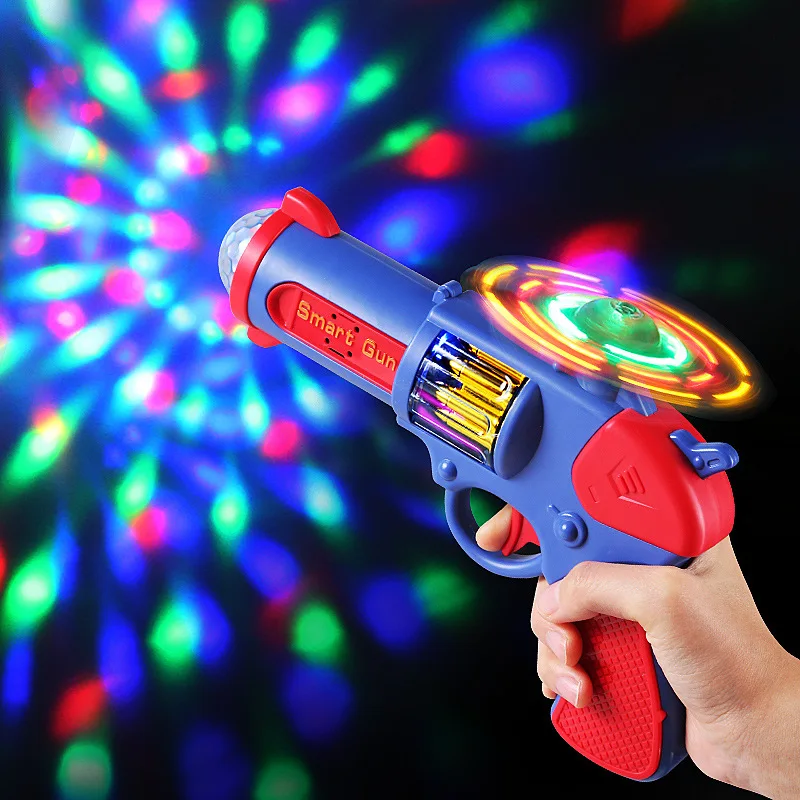 

Projection Light Up Sound Toy Gun, Cool 7 Color Kids Educational Toy Gift