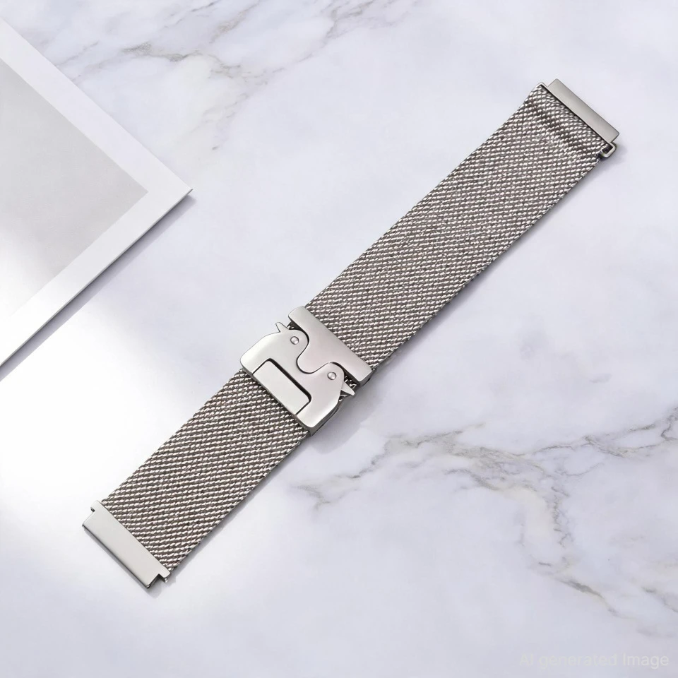 22mm Milanaise-Armband für Samsung Galaxy Watch 3 45 46mm für Xiaomi Redmi Watch 5 Active Metall Solo Loop Edelstahlband