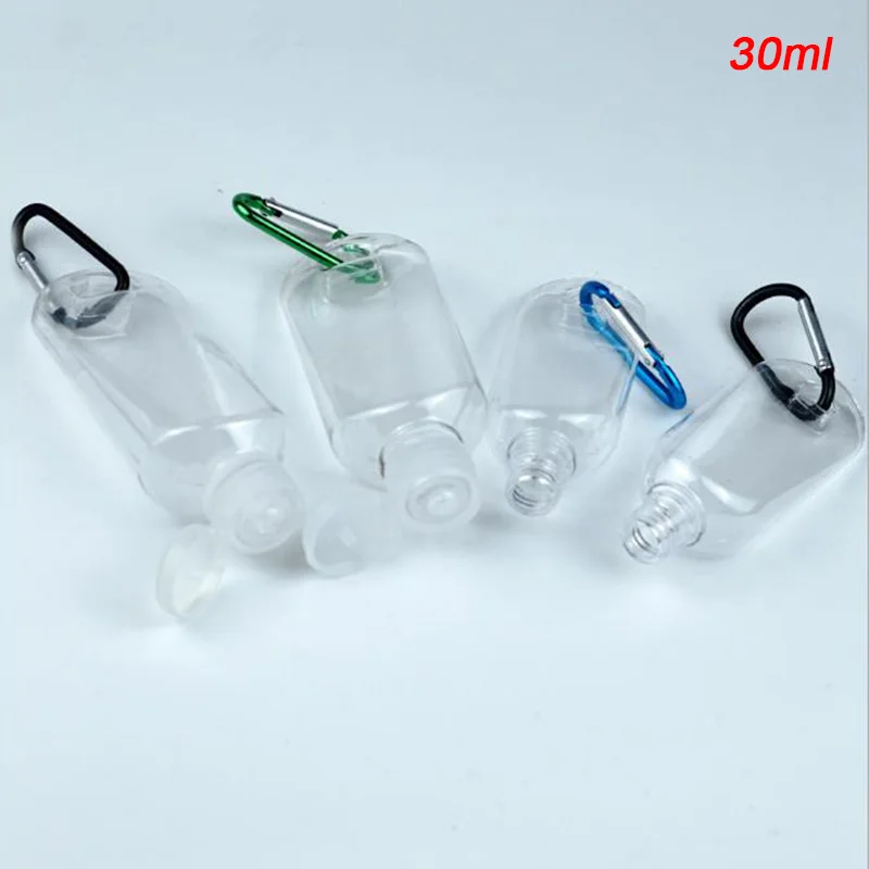 

30ml 50ml Refillable Bottle With Hook Plastic Portable Hand Sanitizer Storage Bottle Cosmetic Cream Container