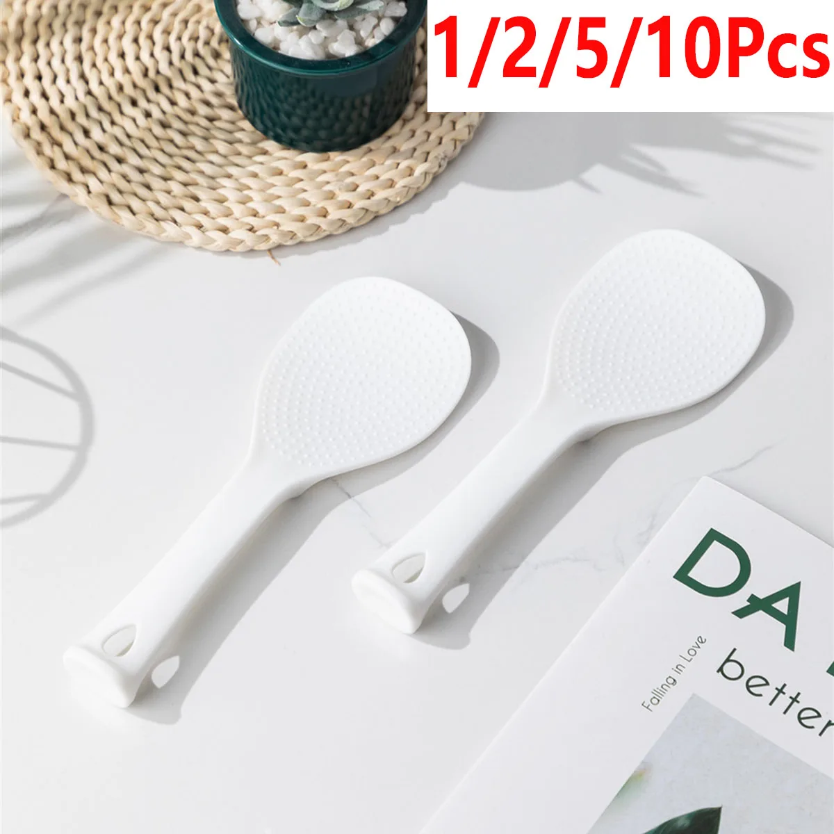 

1/2/5/10Pcs Non-stick Cooking Rice Spoon Kitchen Rice Cooker Supplies Spatula Rice Paddle Scoop Shovel Utensils Tool Cookware