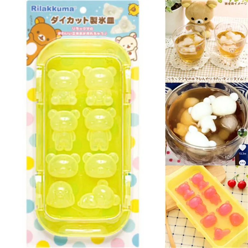

Мультяшная японская форма для льда Rilakkuma, форма для шоколадного желе, форма для мороженого, милая форма для выпечки ящика для льда