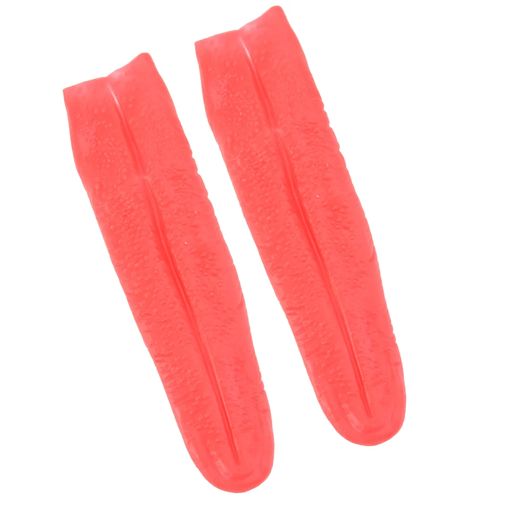 2 Pcs Simulated Long Tongue Halloween Cosplay Prop Artificial Fake Scary Stage Apparel
