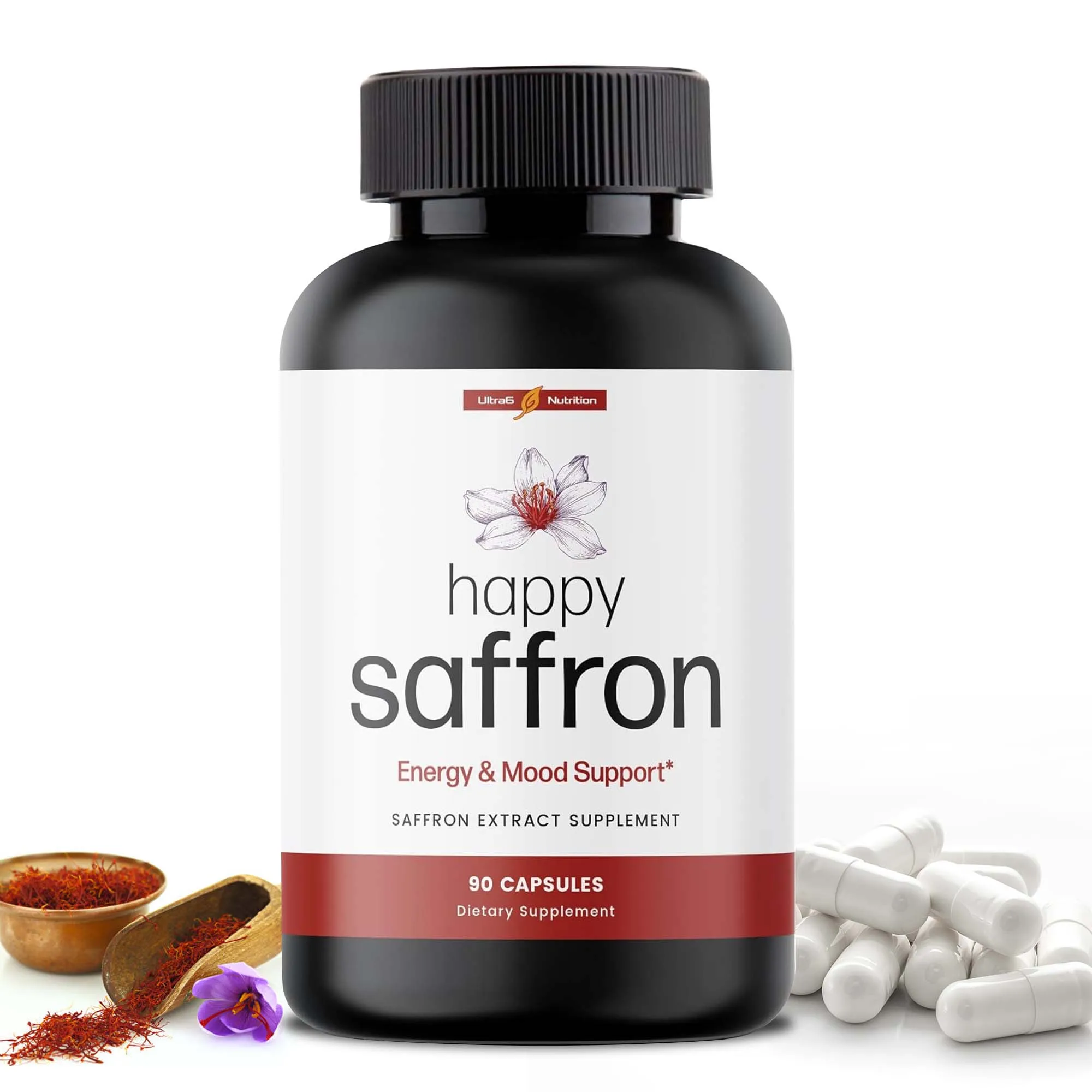 90 Capsules 100% Pure Saffron Extract Supplement - Saffron Promote Healthy Digestion and Help Alleviate Indigestion