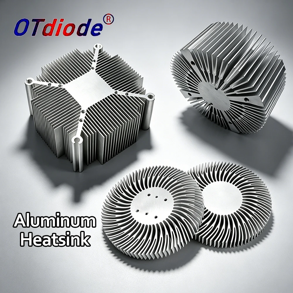 10mm 23mm 28mm36mm 40mm 72mm 90x40mm/80mm 100mm LED Aluminum Heatsink Cooler Alloy For 3W 5W10W 20W 30W 50W 100W High Power LED
