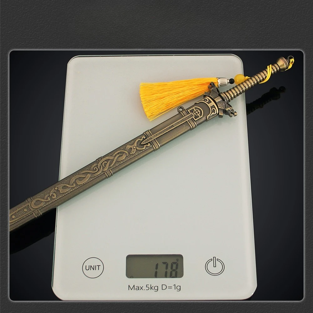30 CM Chinese Oude Zwaard Spel Perifere Chong Ye Blade Metal Craft Wapens Model Collectible Bureau Ornament Creatieve Gift speelgoed