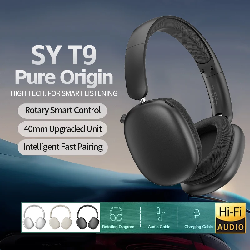 2025 50% OFF For Sooyn bluetooth headphone gaming Usage time 20 hours SY-T9 LZ-C15 headphone bluetooth wireless super bass