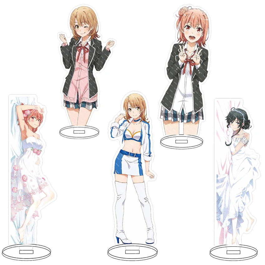 16CM Anime Acryl-Ständer My Teen Romantic Comedy SNAFU Yuigahama Yui Totsuka Saika Yukinoshita Yukino Cosplay-Figur Ornamente Geschenke