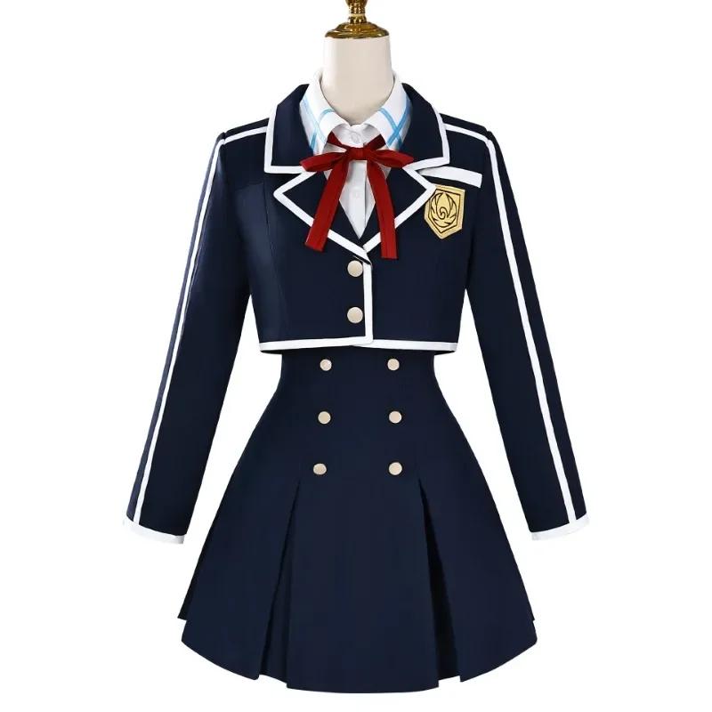 

Anime Yuuki Cosplay Asuna Costume College Style Dress Up School Uniform White Shirt Coat Skirt JK Full Set for Women Theme Party