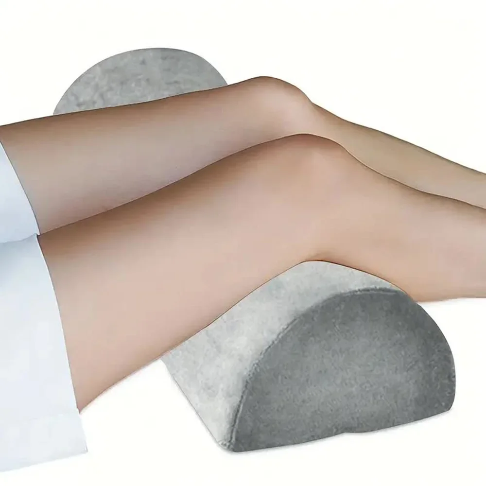 

1pc Half Moon Bolster Pillow Knees Lower Back And Elastic Non-Slip Foam Cushion Office Home Travel Workout