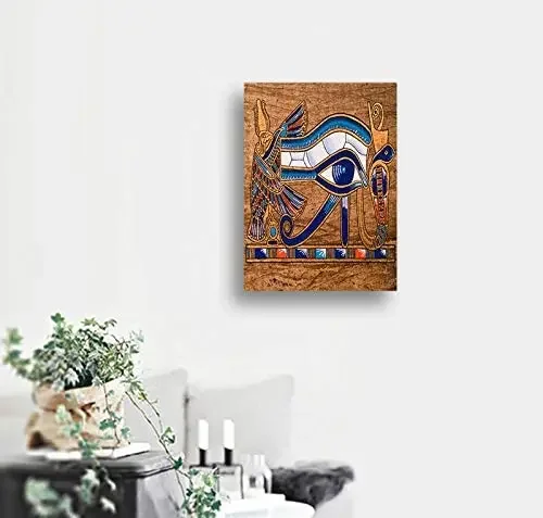 Canvas Wall Art Painting Egypt  papyrus Depicting The Horus Eye Hieroglyphics Pharaoh Home Decorative Prints