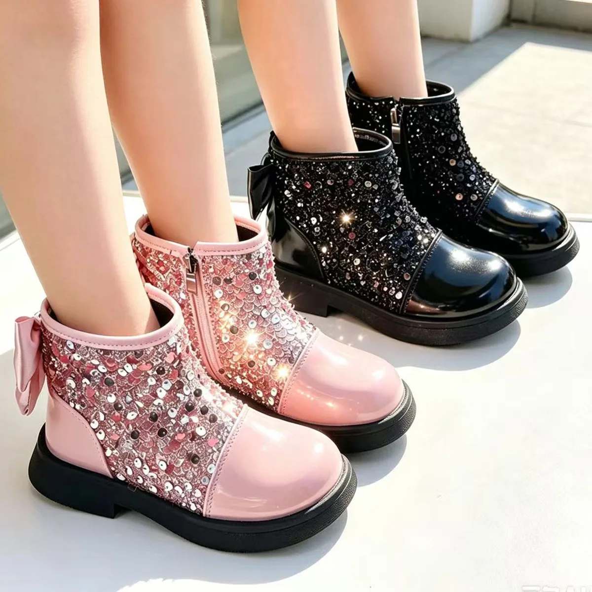 New Winter Children's Girls Snow Boots Cute Baby Girls Boots Thick Anti-proof Warm Fashion Ankle Furry Outdoor Kids Snow Boots