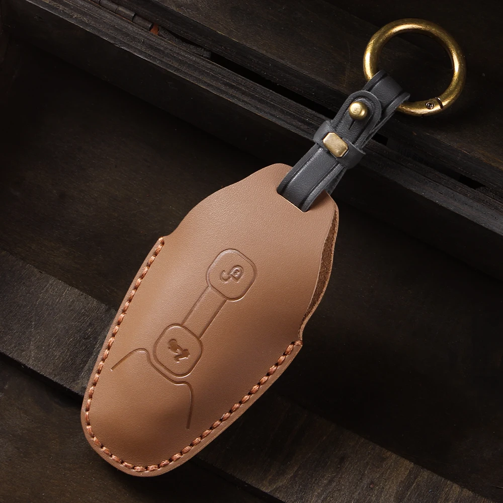 Leather Motorcycle Key Cover Case Shell Protection Guard For Piaggio Vespa GTS300 GT S300 GTS 300 2024