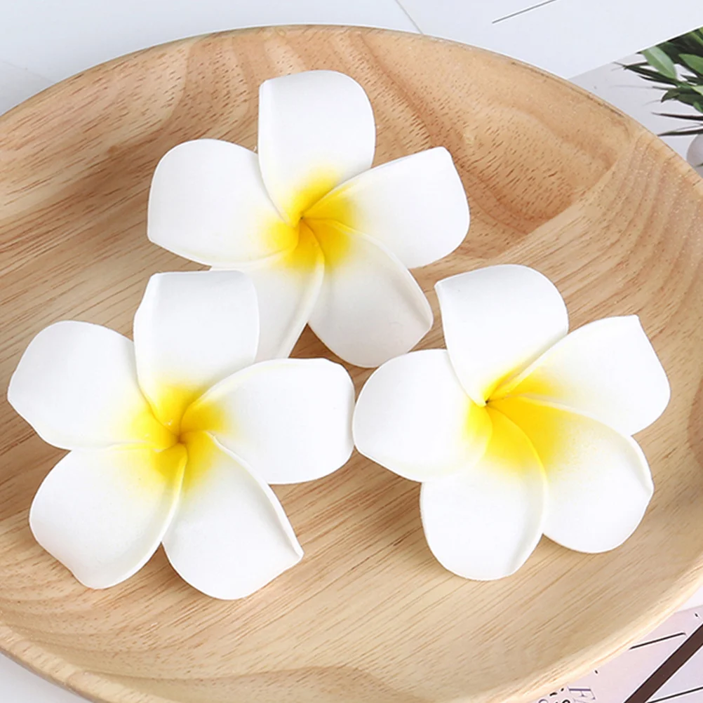 

24 Pcs Hair Barrettes Clips Thin Hawaiian Flowers for Modeling Hibiscus 700X700X450CM White Styling Accessories Women Miss