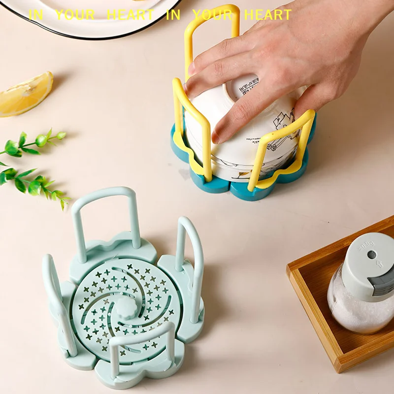 【X】Rotating Expandable Dish Rack Plastic Drainer Kitchen Organizer for Sink Counter Drying Plates Bowls and Cups