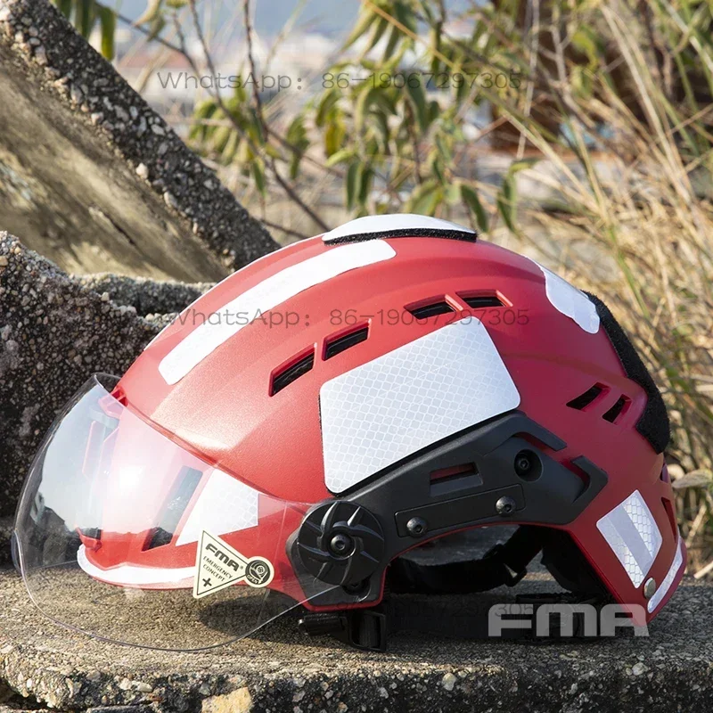 

Emergency rescue helmet, fire rescue lightweight safety helmet, adjustable safety emergency helmet