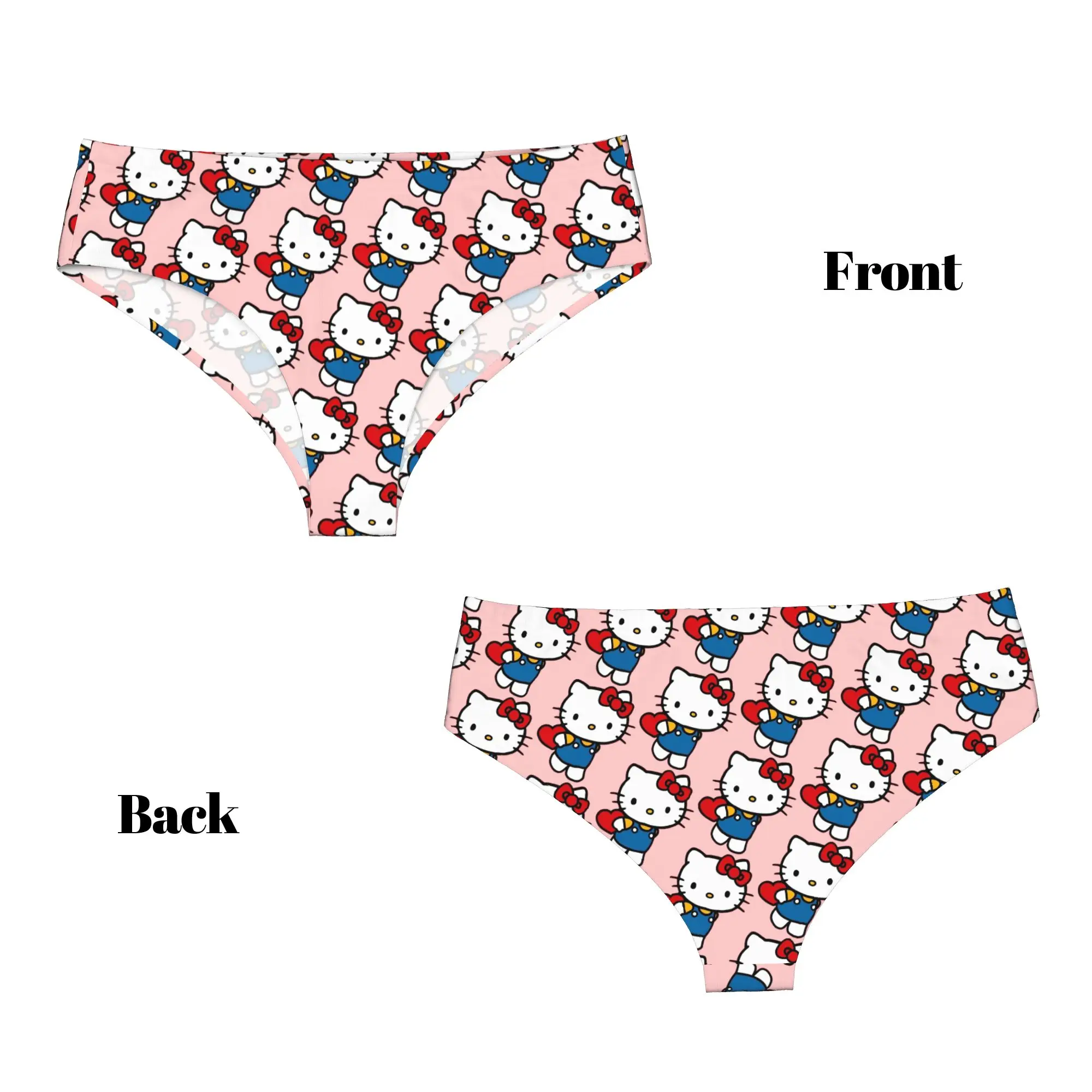 Custom Kitties Kitten Briefs Underwear Womens Comfortable Stretch Cute Cat Panties - view 4