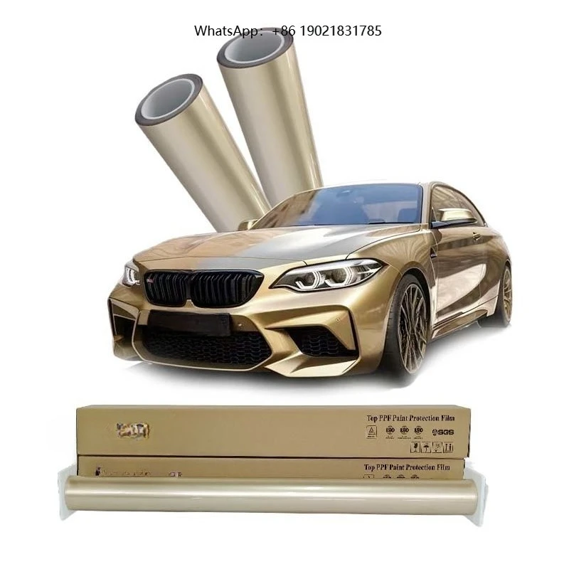 High Glossy TPU  Golden Vinyl Color Changing UV Proof Self-Healing PPF Paint Protection Film for Car Body Wraps Roll
