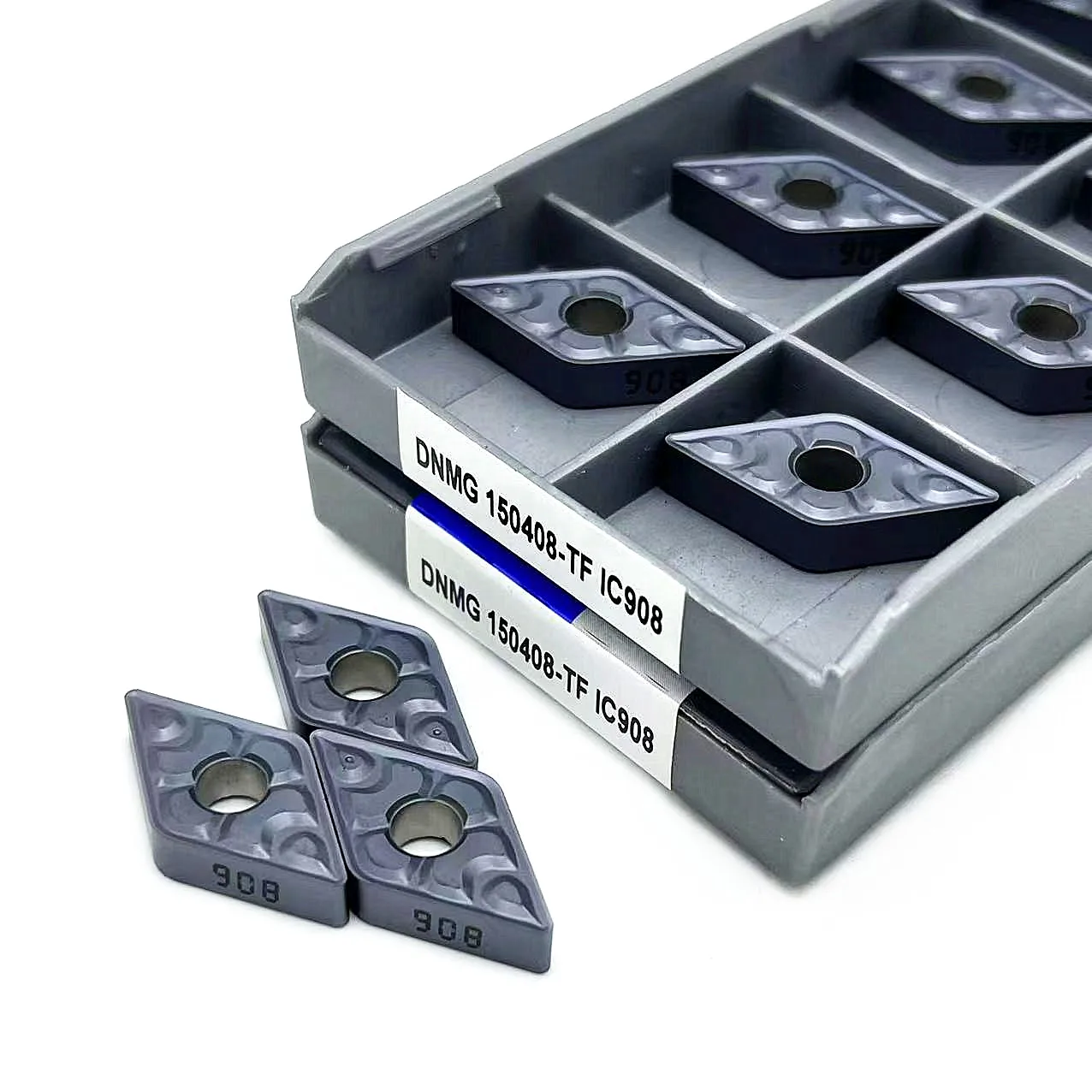 10 قطعة أداة القطع الخارجية DNMG150404 TF IC907 IC908 DNMG150408 TF IC907 IC908 تحول أداة DNMG 150404 150408 TF IC907 IC908