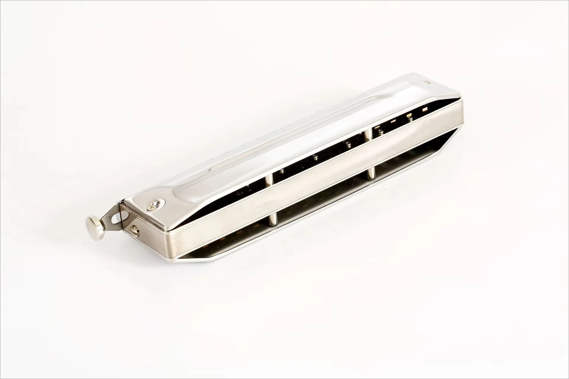 16-hole Chrome-plated Titanium Grid Professional Chromatic Harmonica for Performance Teaching Musical Instrument Gift