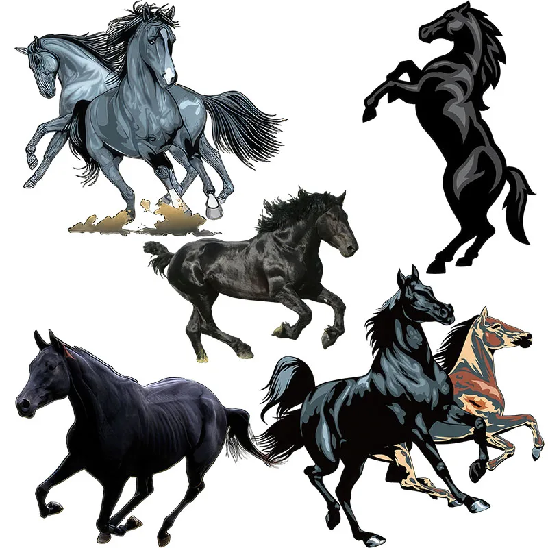 Три Ratels CC72 бегущая лошадь мультфильм самоклеящийся бумажный декор комнаты настенные наклейки