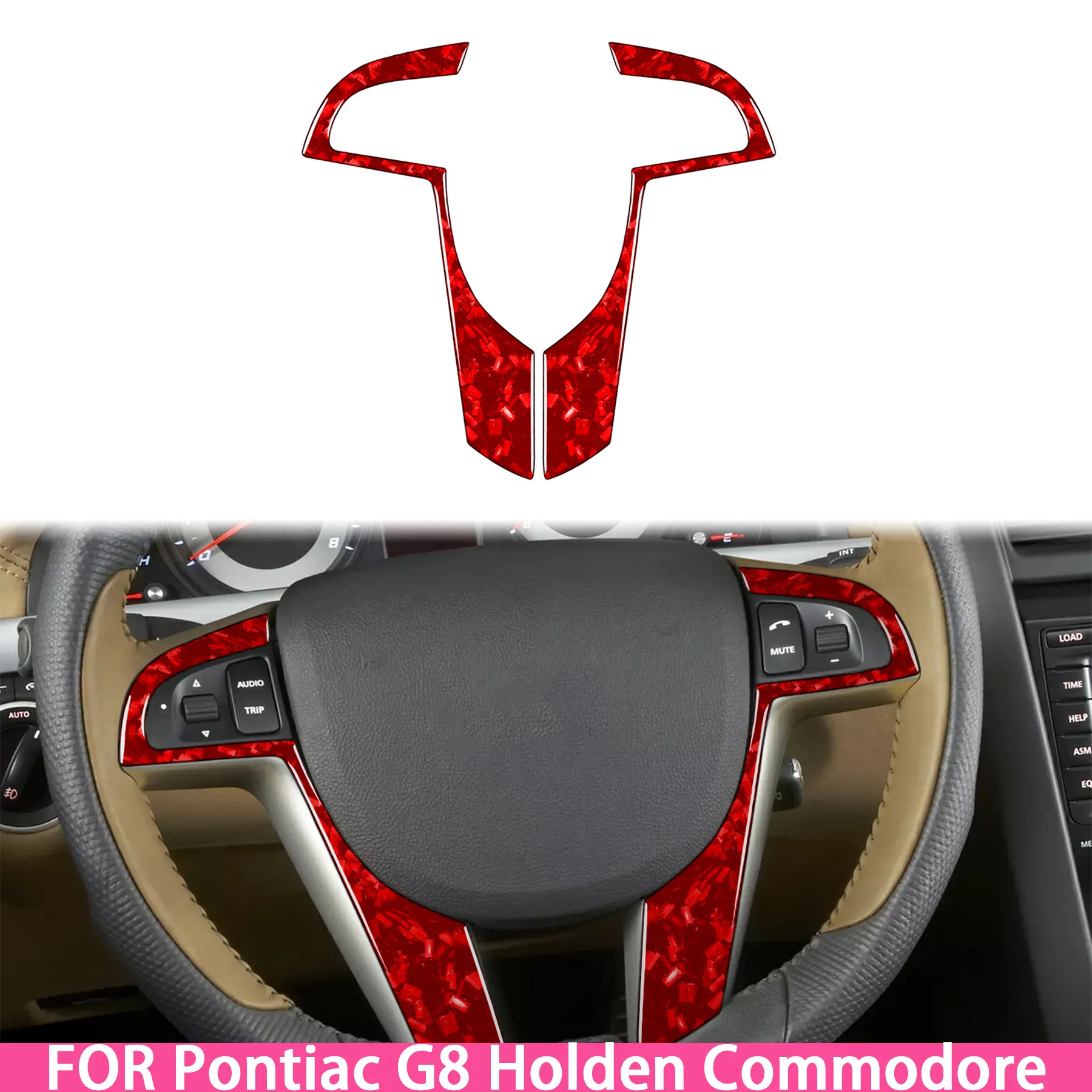 

Car Steering Wheel Kit Panel Carbon Fiber Interior Accessories Sticker FOR Pontiac G8 2008-2009 Holden Commodore 2006-2012