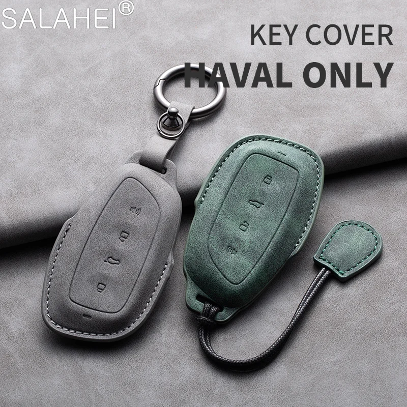 Leather Car Key Case Cover Shell For Haval H-DOG H6 H2 M6 Cool Dog Plus Owl Dragon MAX H9 F7 F7X F7H H8 H3 H4 H1 H5 H7 F5 M4