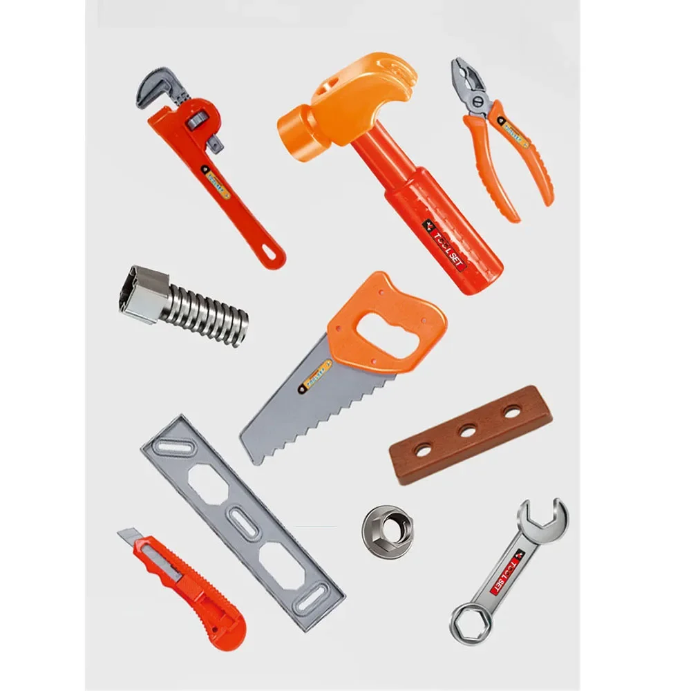 Kids Pretend Play Simulation Cooking Cosplay Toys Repair Drill Tools Cake Foods Jewelry Set Role Play Educational Toy For Kids