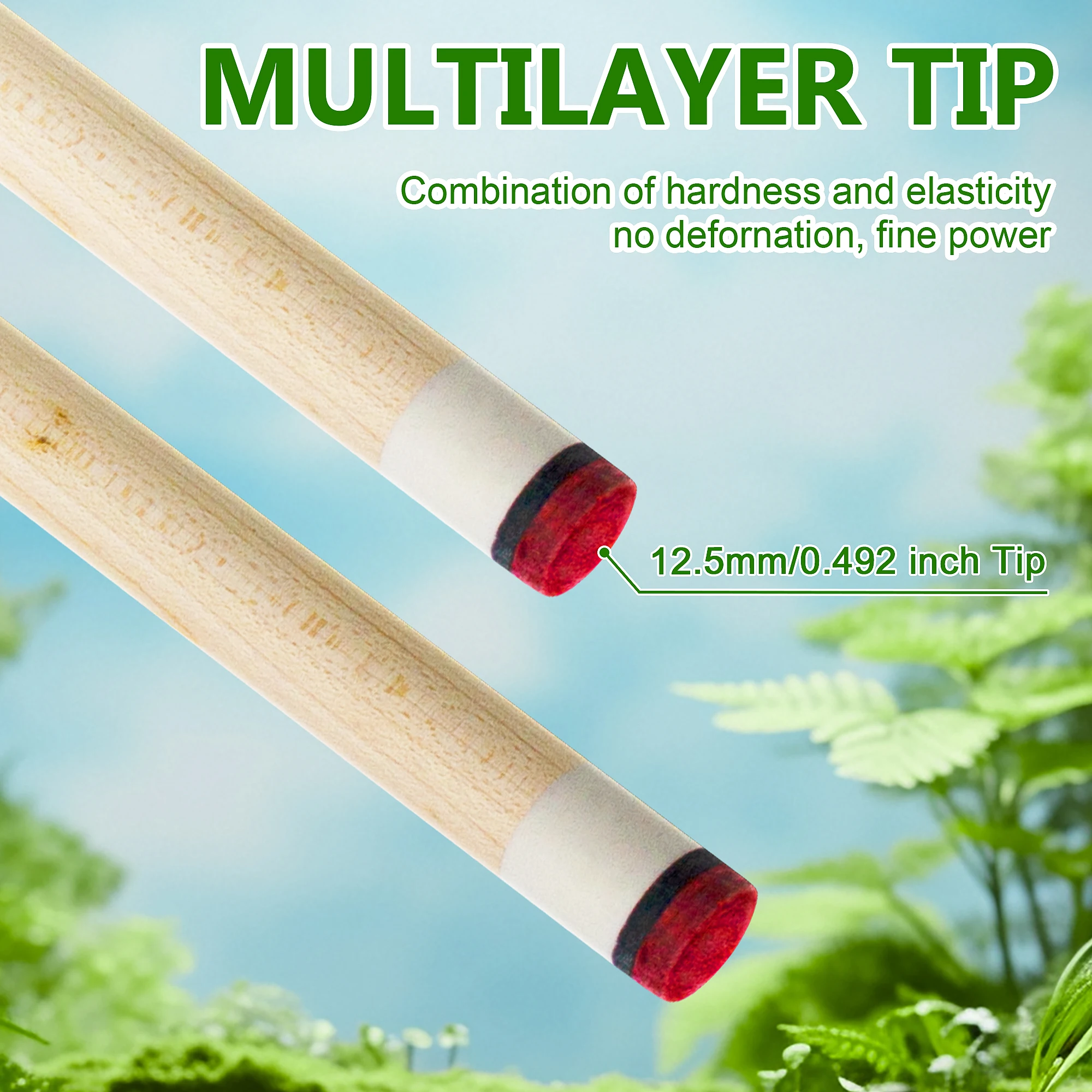 Professional 13mm Maple Durable American Billiards and Billiards Cue with Quick Connection Utility pool cue stick for adults