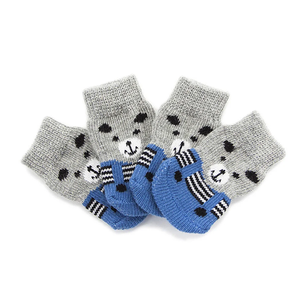 

Pet Socks for Dogs Soft Cotton Puppy Socks Non Skid Traction Paws Protector Against Salt Dirty Floors Ideal for Indoor