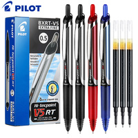 PILOT Hi-Tecpoint Precise V5 RT Roller Ball Gel Pens, Refillable & Retractable Liquid Ink Rolling Ball Pen, Super Smooth Writing