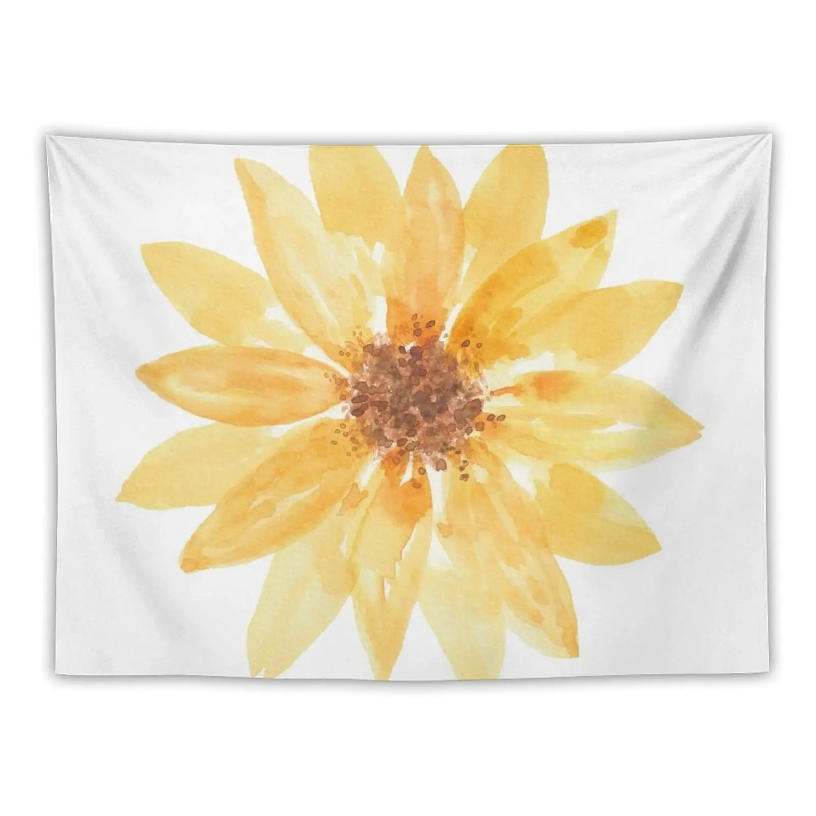 

Yellow Watercolor Sunflower Tapestry House Decor Japanese Room Decor Decorative Wall Mural Tapestry