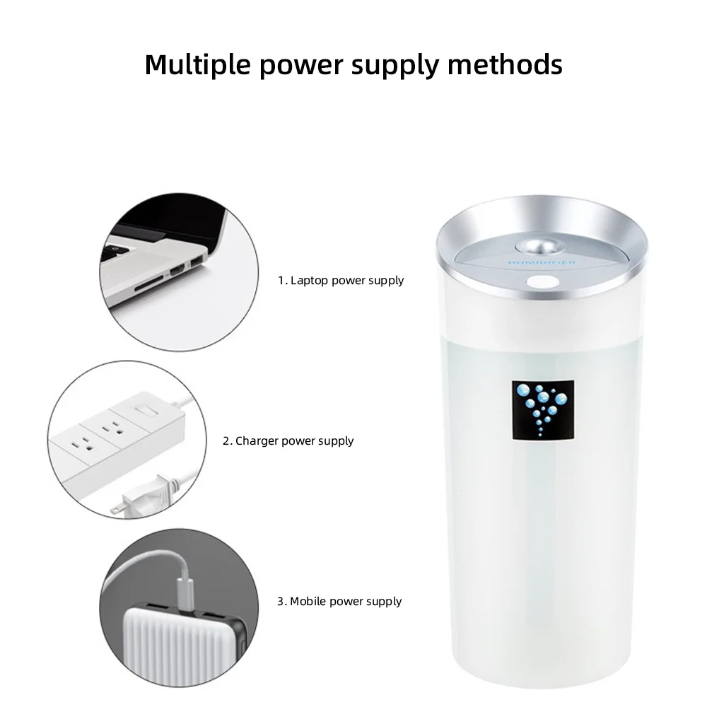 300ML USB humidifier, mini aromatherapy diffuser, car humidifier diffuser, office desk humidifier