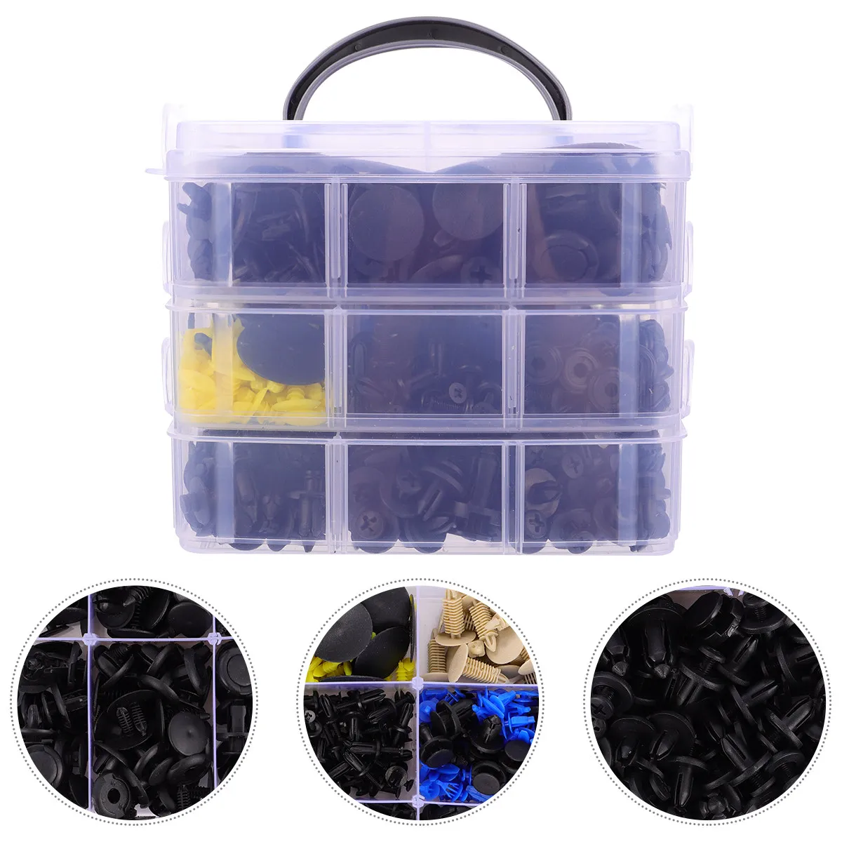 650Pcs Automotive Rivet Fastener Retainer Push Pins for Car Bumper Trim Moulding Liner Fastening Tool Sturdy No Tool Required
