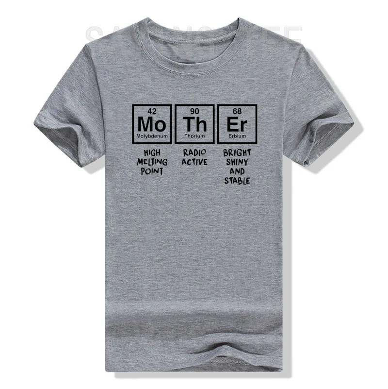 Womens Mother Periodic Table T Shirt Funny Novelty Graphic Mothers Day Saying Tee Letters Printed Nerdy Clothes Graphic Outfits