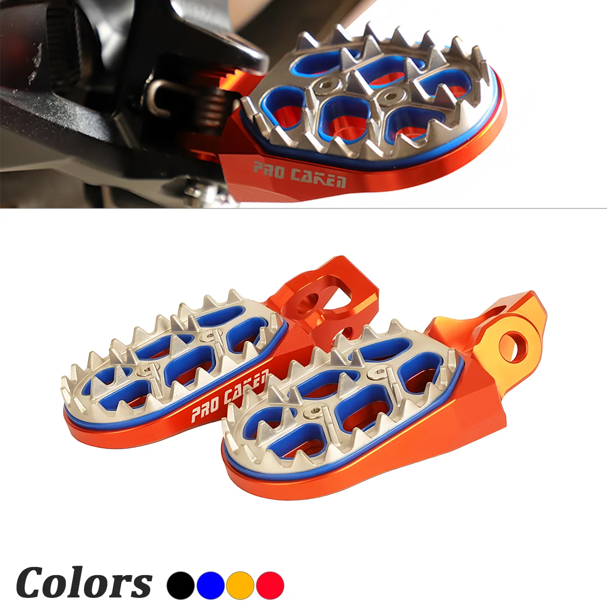 

For KTM EXC EXC-F SX SX-F 85 125 150 200 250 300 350 450 500 Dirt Pit Bike 2016-2023 Motocross Foot Rest Pegs Footrest Footpeg