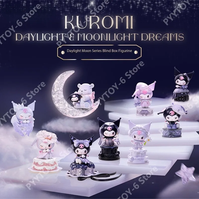 

Официальная фигурка Куроми из серии Sanrio Day Moon, анимационная кукла-игрушка, украшение для комнаты, коллекционный подарок на день рождения