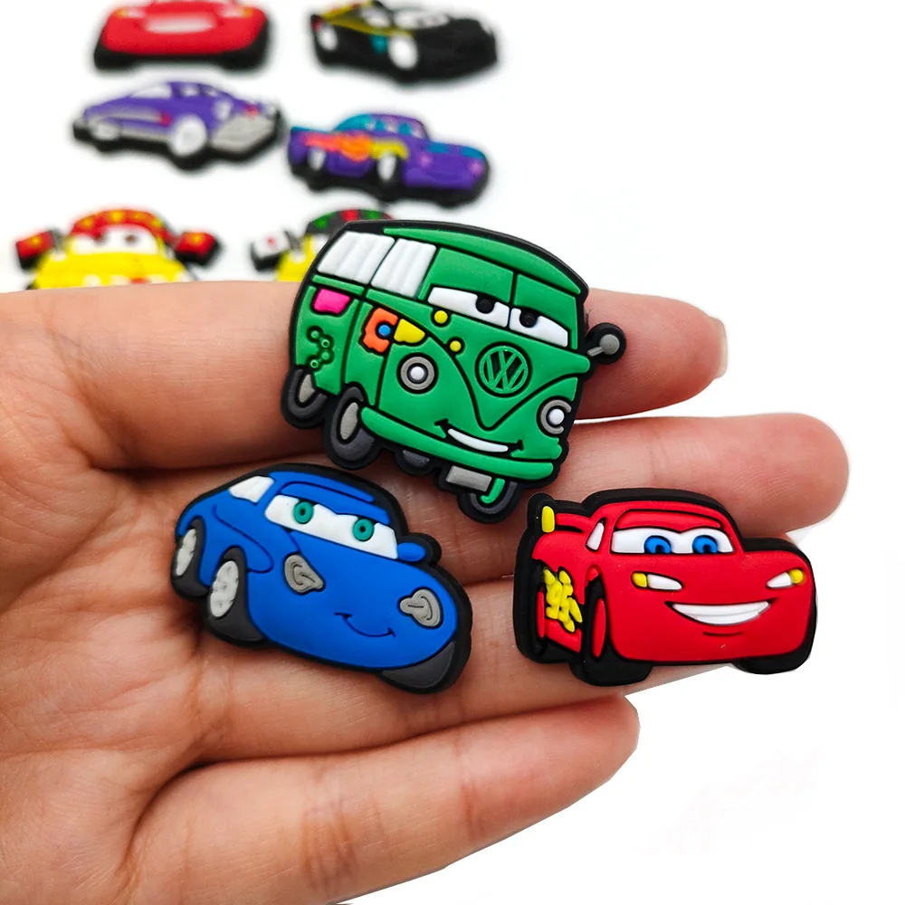 Cartoon Car Patterns Cute Holes Flower Decorations Buckles Soft Rubber DIY Accessories Jewelry Shoes Accessories