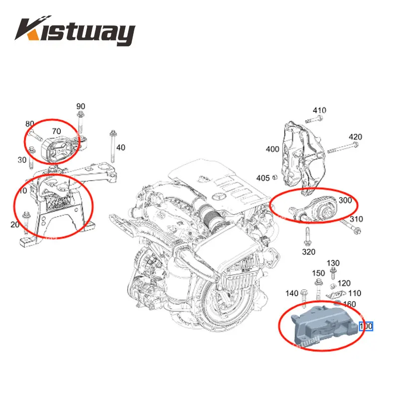 4PCS Gearbox Engine Mount Kit For Mercedes Benz W177 W247 X247 W118 A2472400600 A2472405700 A2472400400 A2472405400