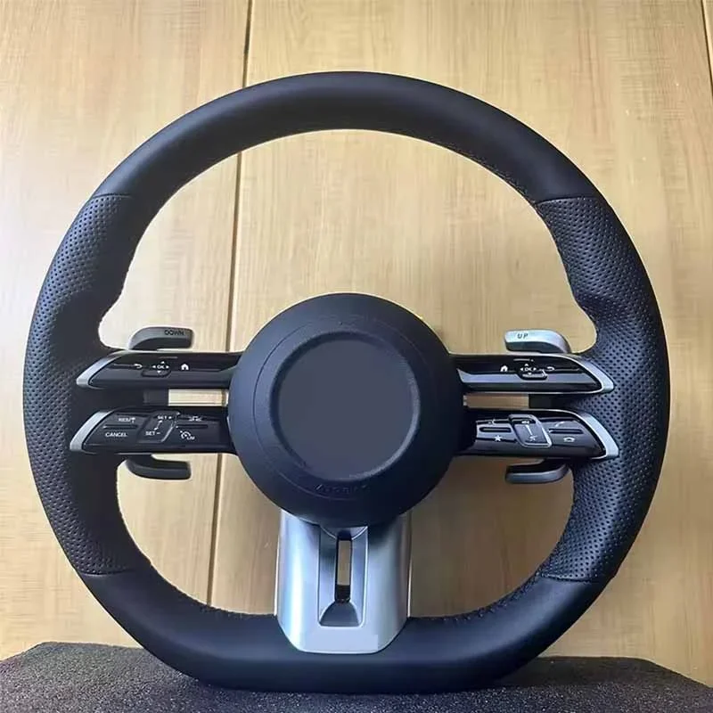 

High Quality Basic model full Leather Half Perforated Steering Wheel for Mercedes AMG W211 W212 W213 W204 W205 W447