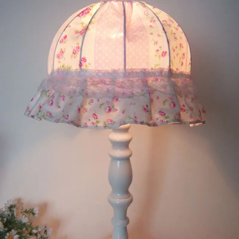 Clearance Korean pastoral style table lampshade Wedding room wedding decoration table lampshade princess wind pink