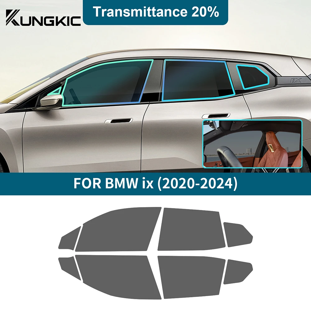 

For BMW ix50 ix40 m60 Xdrive i20 2020 2021 2022 2023 2024 ix Car Front Rear Side Window Solar Privacy UV Protector Tint Film