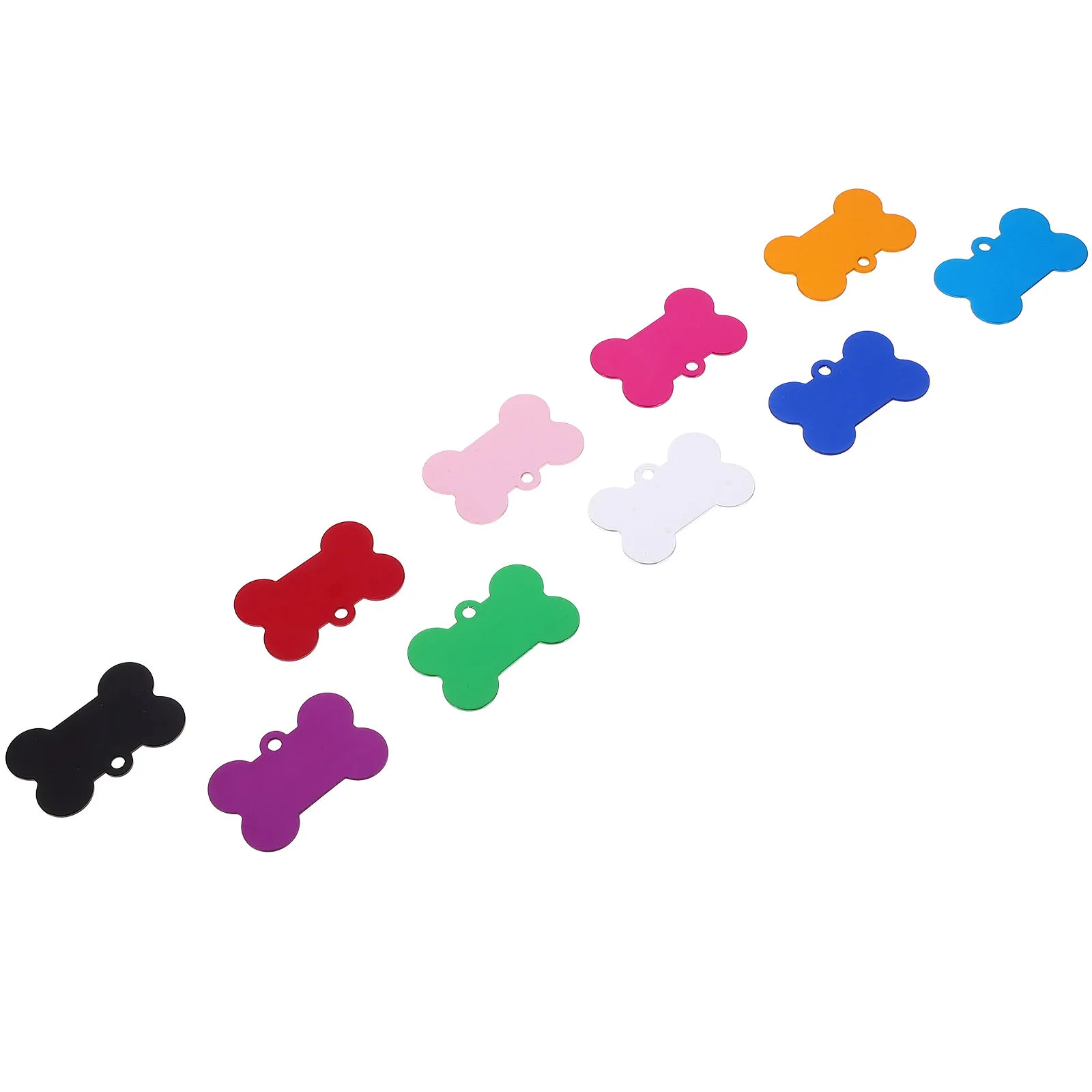 50Pcs Engraved Dog Tags Aluminum Alloy Pet Id Tags Small Cute Name Collar Charms Dog Id Tag Puppy Name Tag Aluminum Alloy Charms