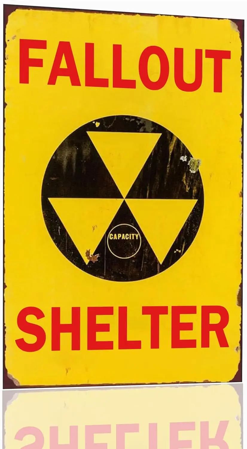 Shelter Blechschild Merchandise Deko Metallposter Garagendekoration Männerhöhle Schild