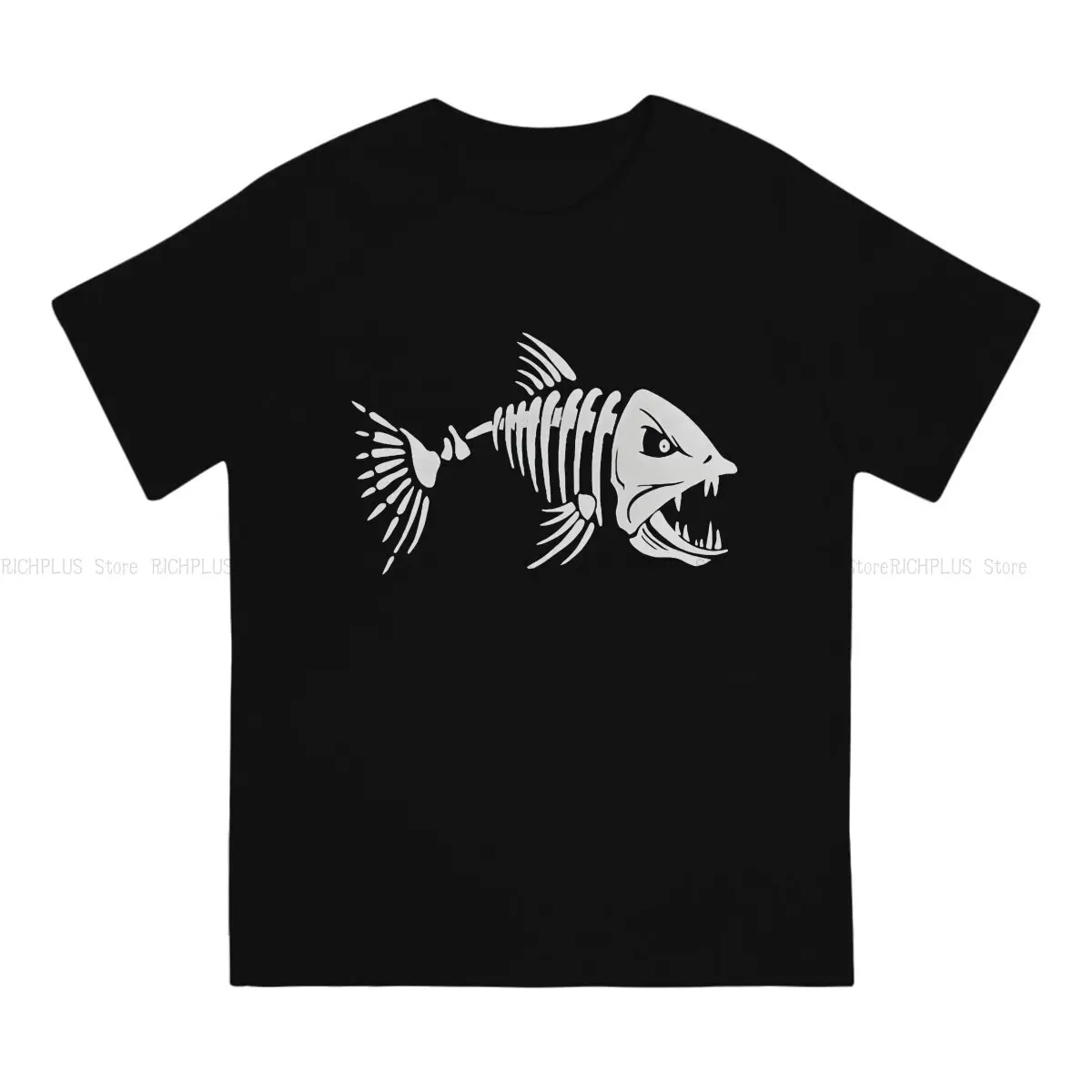 Fish Bone Hip Hop TShirt Pike Hunter Casual Polyester T Shirt Newest Stuff For Adult