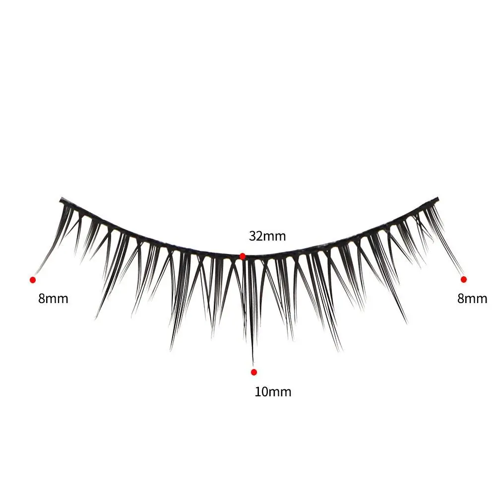 3D 5 Pairs Korean Japanese Spiky Fairy Lashes Anime Wispy Manga Lashes Faux Mink Lashes Natural Look False Eyelashes