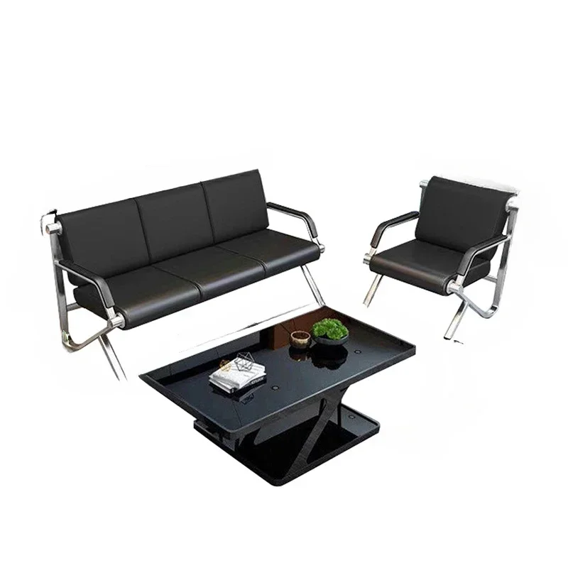 

Практичный тонкий премиум-класса, простой современный офисный бизнес-диван, комбинация журнального столика из кованого железа