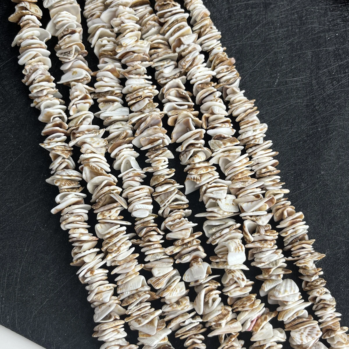 8-9 مللي متر عشوائيا الملونة شل قطع المياه العذبة الطبيعية رائعة صنع المجوهرات عقد دي اي واي سوار أقراط الإكسسوارات الزفاف #4