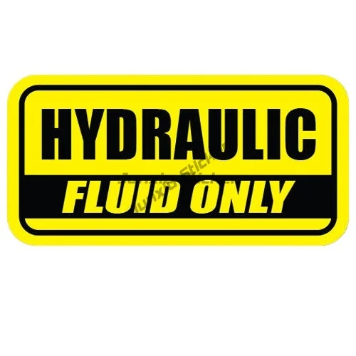 

Hydraulic Fluid Only Sticker Decal Label snow plow Mower vinyl vehicle tank Sticker Exterior Decals