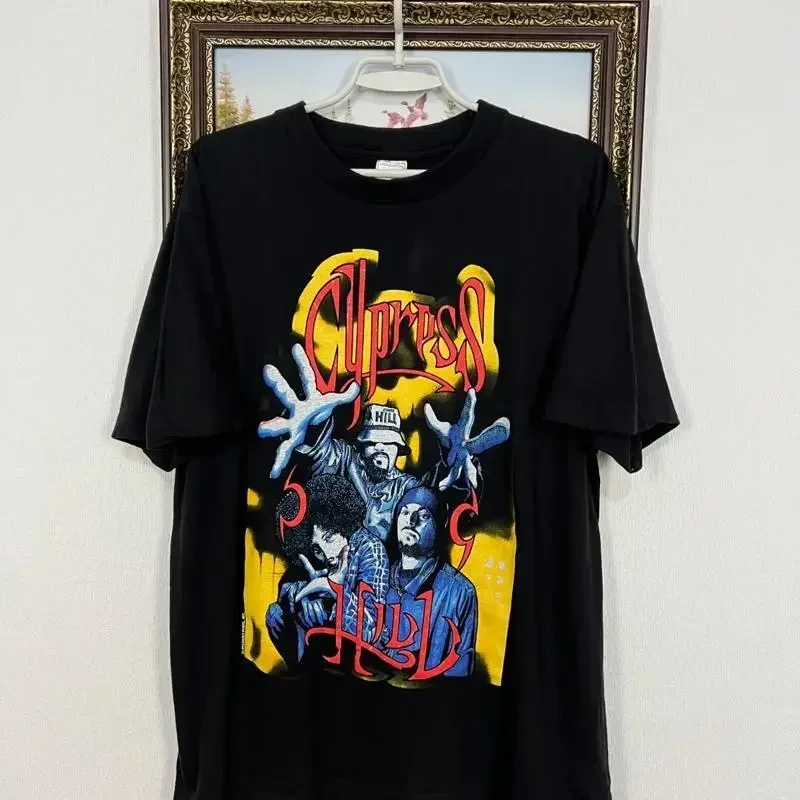 Vintage 90's Cypress Hill Shirt Black Rap Band Over Print Experience Size XL
